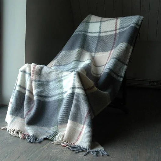 Luxury Pure Merino Polyester Cashmere Wool Chunky Knit Blanket for Sale factory