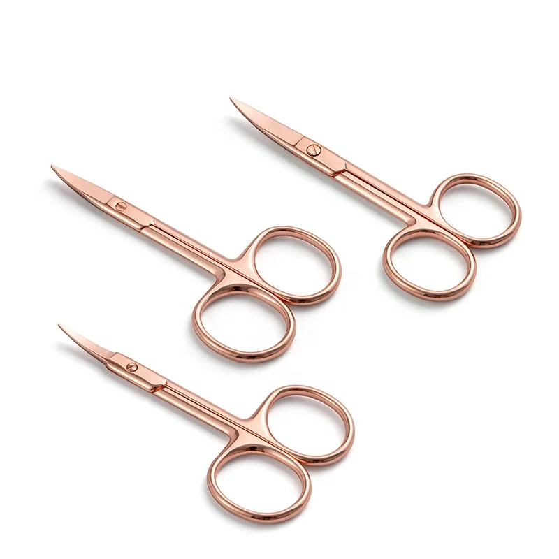 

Eliter Amazon Hot Sell In Stock Rose Gold Stainless Steel Cuticle Scissors Multi Coated Lash Extension Scissors Nail Art Cuticle
