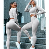 

Free Shipping Bulk wholesale sport clothes women 2 piece tracksuit set