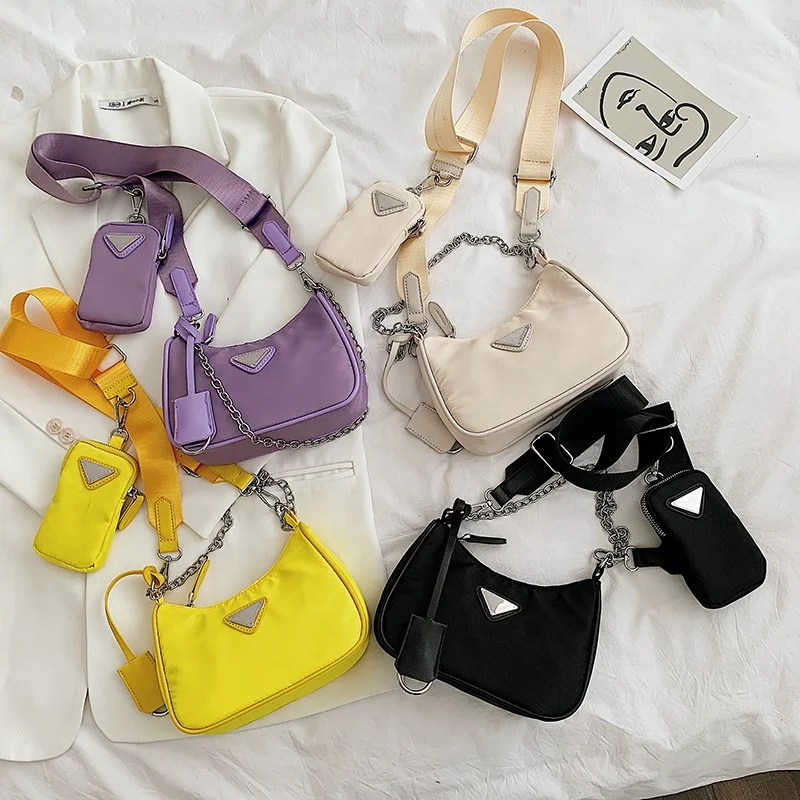 

custom logo Brand Female Mini Pocket Shoulder Messenger Bags shoulder nylon crossbody bag