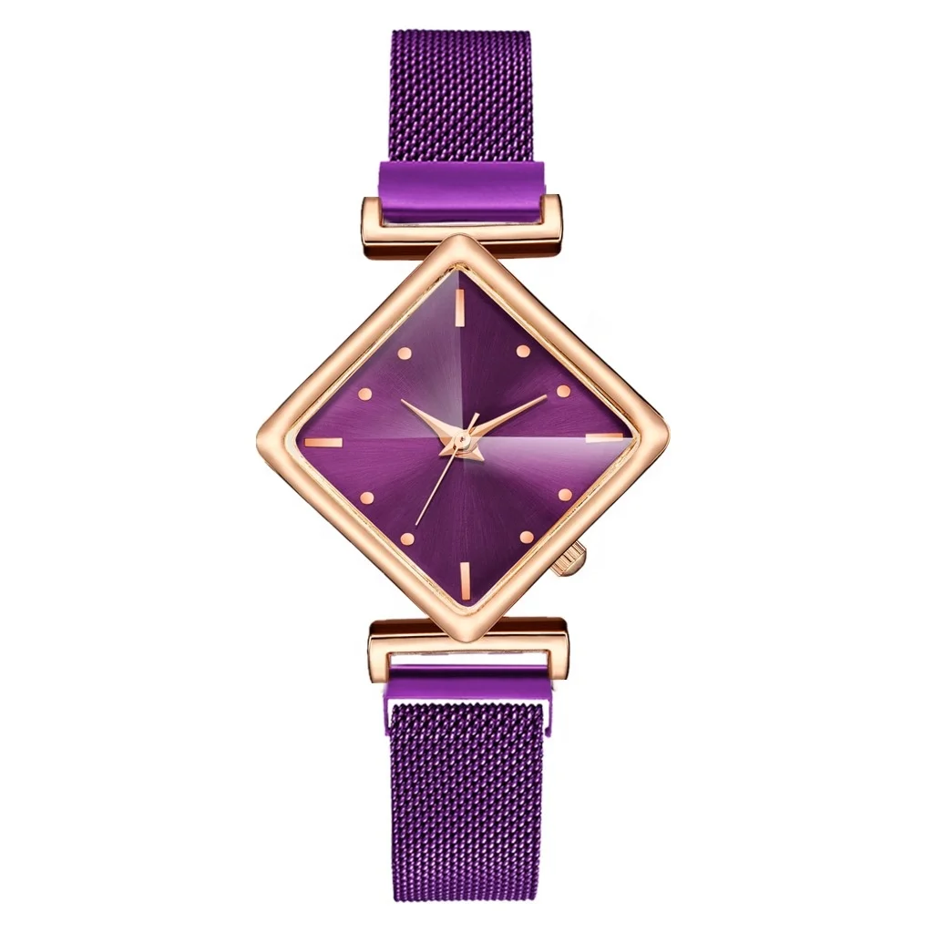 

Novel TW752 Rhombus Dial Colorful Women Quartz Watches Beautiful Girls Dress Watch With Magnet Strap