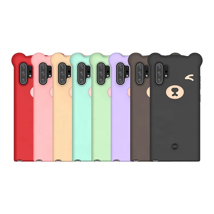 

2020 New Hot Soft 3D Silicon TPU Cartoon Pattern Phone Case For Samsung galaxy Note 10+, Multi-color, can be customized