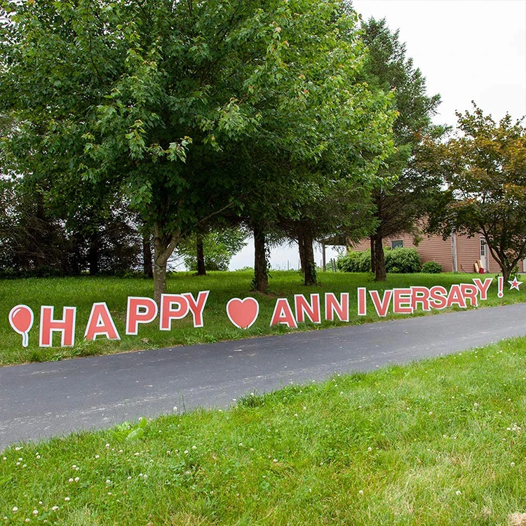 Custom Plastic Sheet Yard Signs With Stake Hy Birthday Lawn Letter Product On Alibaba Custom Plastic Sheet Yard Signs With