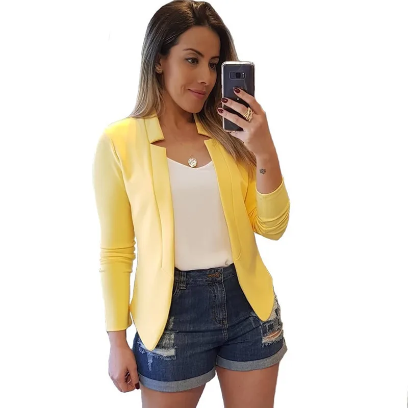 

Solid Color Casual Professional Small Suit Jacket Tops Women's Clothing