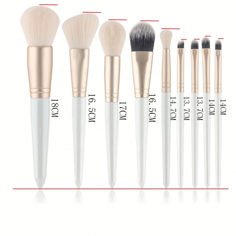 

9Pcs Wood Portable Mascara Brush Makeup Brushes