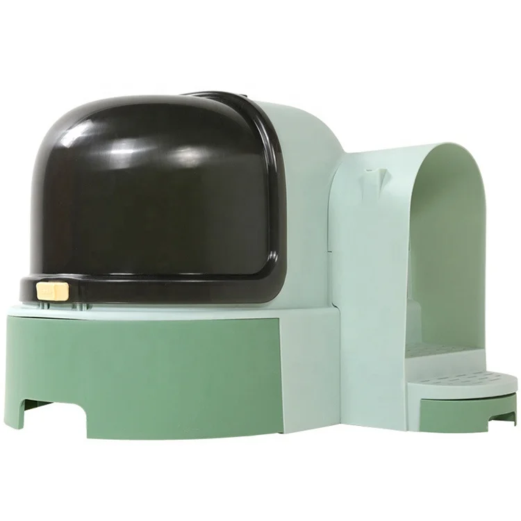

New Design Colorful Space Capsule Drawer Type Cat Toilet Big Space Tunnel Cat Litter Box, Green/black/orange