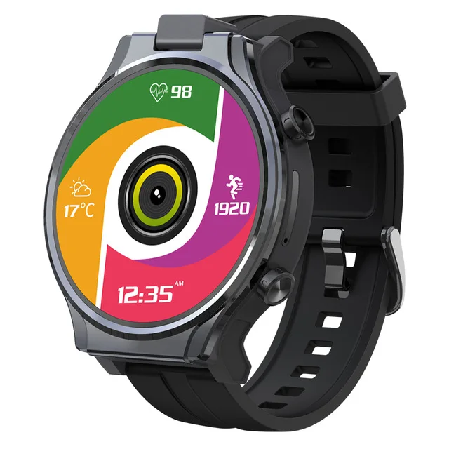 

KOSPET PRIME 2 4G Smart Watch Face Identify Men 4GB 64GB 13MP Camera 1600mAh 2.1" Android 10 Watch Phone WIFI GPS Smartwatch, Black