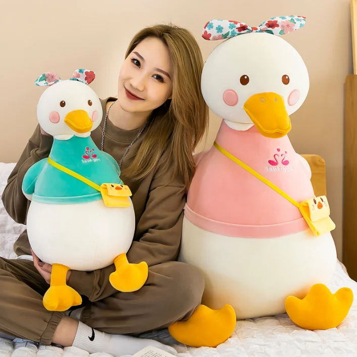 

Hot Selling Soft Plush ducks Toys In Stock Kawaii Stuffed yellow Duck Plush Doll Toy