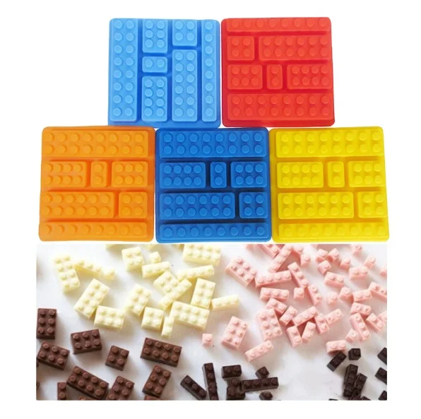 

BPA Free 100% Lego cake mold Food Grade Cake Baking handmade soap Silicone chocolate cookie Mold