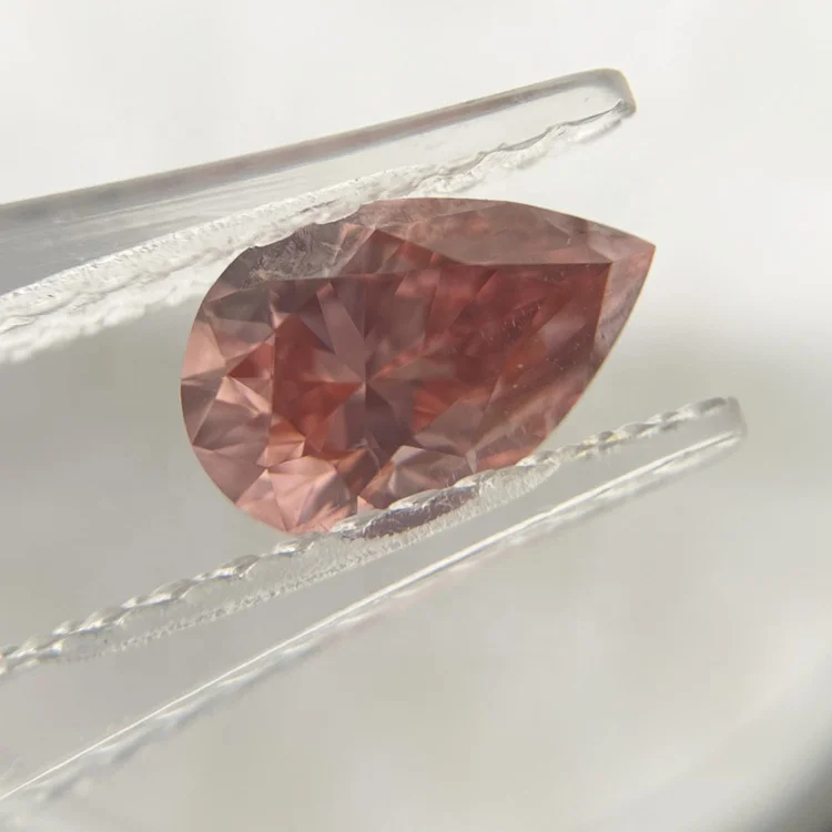 

Synthetic CVD lab grown IGI certified FANCY DEEP PINK 1.11 carat VS1 PEAR BRILLIANT cut loose polished PINK diamond
