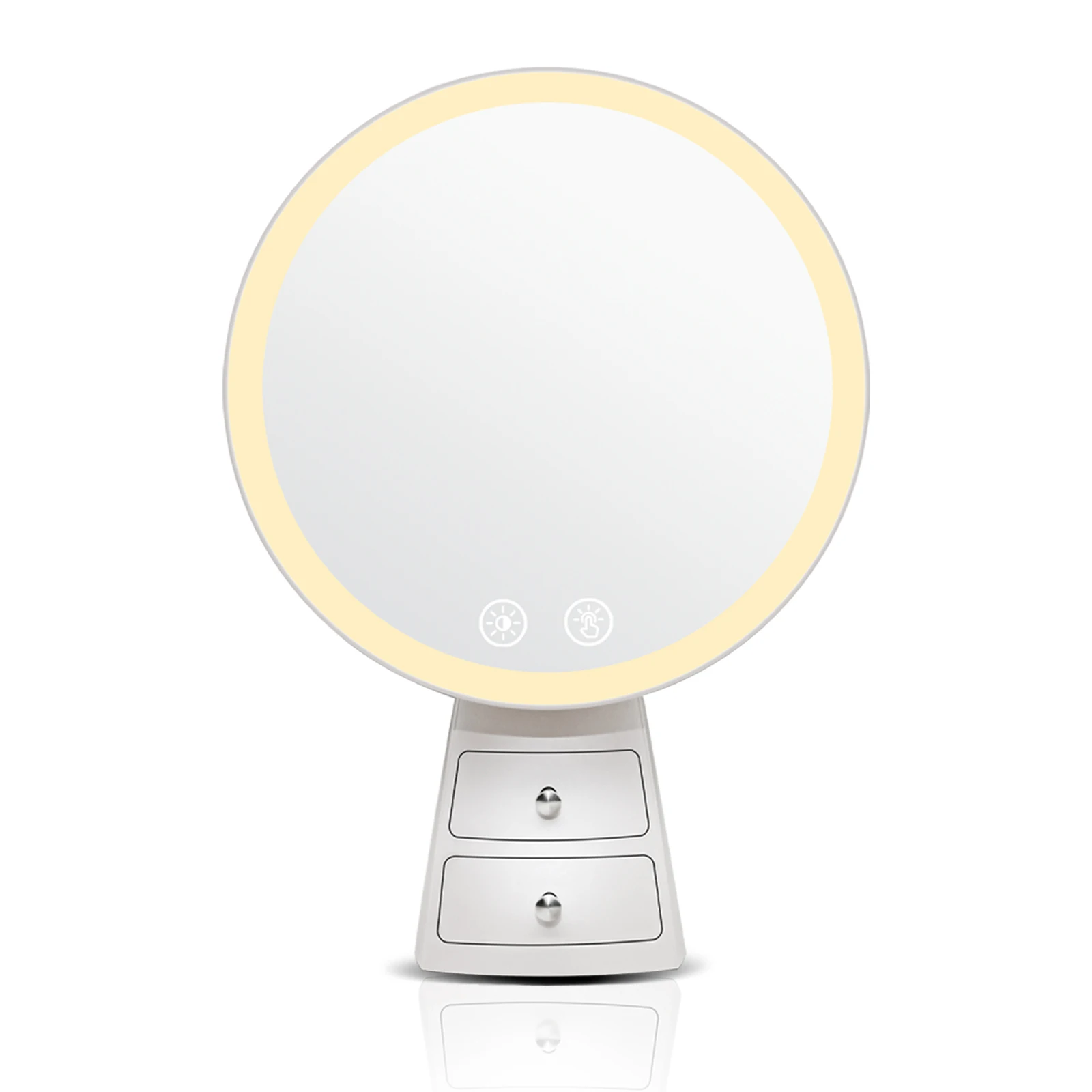 

Unique Design Hot Sale Modern 3 Light Colors And Touch Switch Usb Power Supply Makeup Mirror With Led Lights