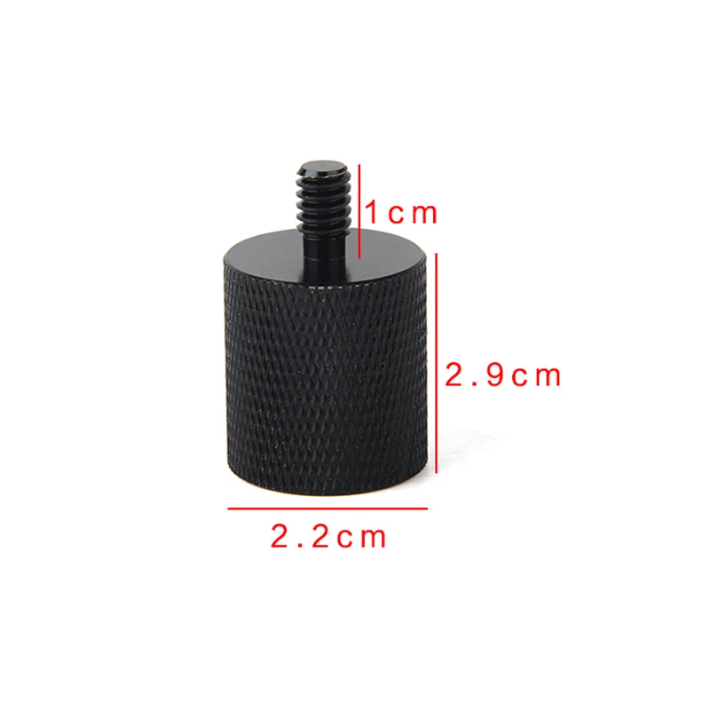 

5/8-1/4 Aluminum Alloy  Screws Adapter Microphone Bracket Conversion Level Tripod Adapter Mic Converter, Black