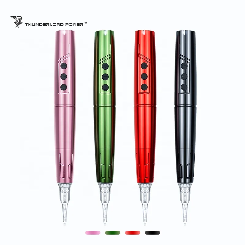 

2022 Latest PMU Wireless Machine Permanent Makeup TP006 Eyebrows Tattoo Micropigmentation Machine, Black, green, pink, red