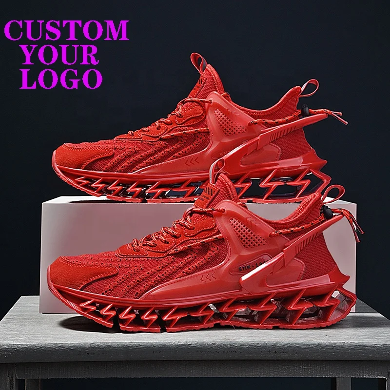 

Jinbeile 2021 Autumn New Men Running Shoes Chunky Men's Sneakers Fashion Plus Size Red Sneakers Damping Tennis Shoes