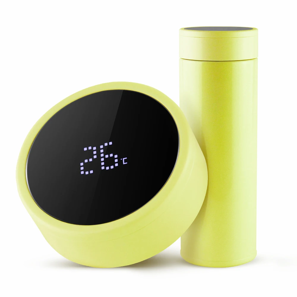 

Double Wall Insulated Custom vacuum flask Smart Thermos Water Bottle with Led Temperature Display