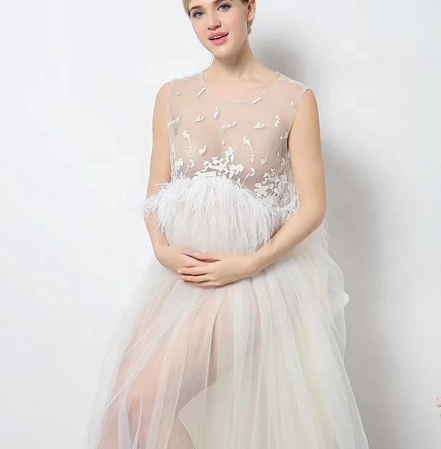 

elegant Wedding dress Maternity chiffon Gown Dresses For Photography Pregnancy Maternity Photo Shoot Dresses ropa de embarazada, As pictures
