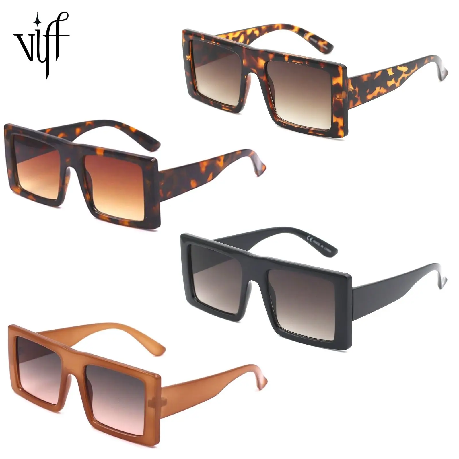 

VIFF HP20616 Custom Designer Square Frame Manufacturer Sun Glasses Men Women River Fashion Shades Flat Top Custom Sunglasses