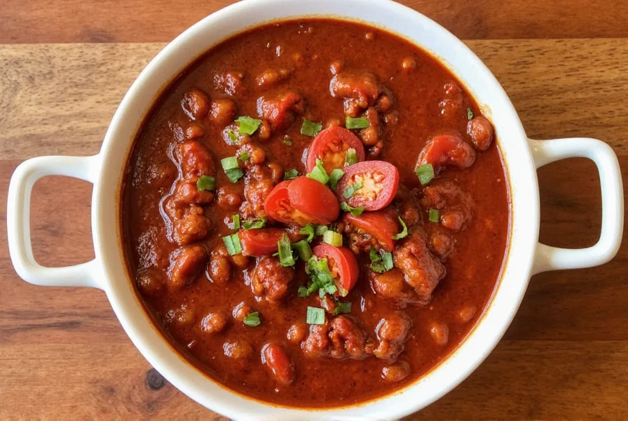 Crickpot Chili in a Salsa
