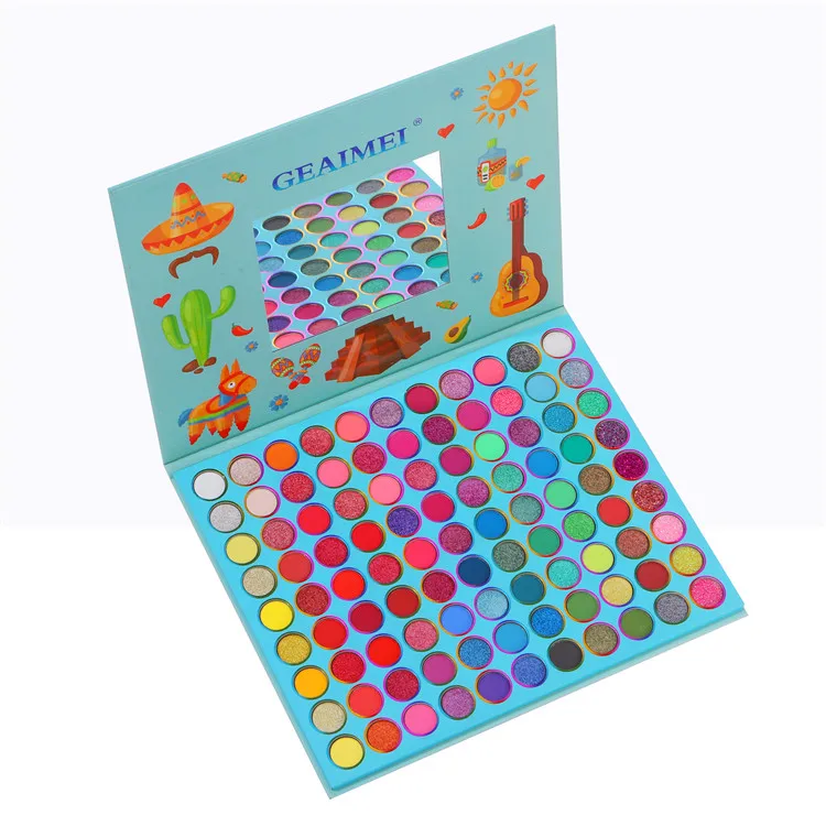 

Factory direct sale can be customized 99 colors big eyeshadow palette glitter matte eyeshadow cosmetic eyeshadow