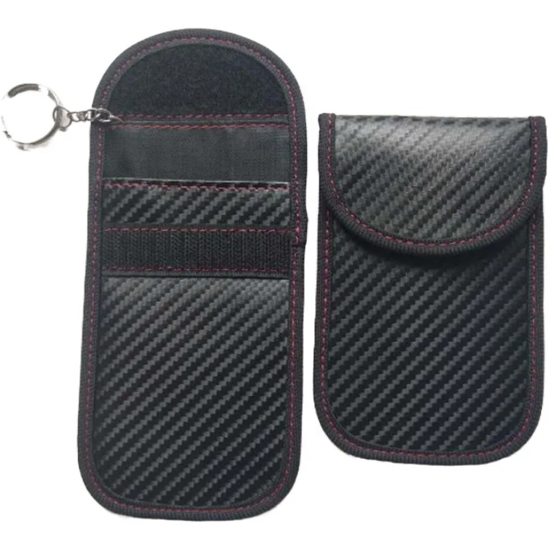 

Amazon Hot Sale Key Wallets High Quality Carbon Fiber RFID Car Key Wallet Bag