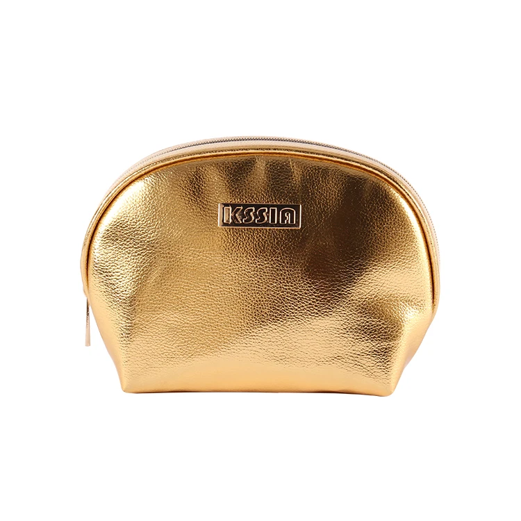 

New Fashion waterproof outdoor golden metallic makeup PVC glitter cosmetic bag, Colorful