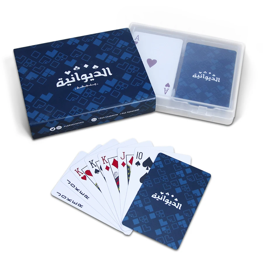 

Factory Cheap Both Sides Full Color OEM Printing High Quality 100% New Pvc Custom Printed Kuwait Plastic Playing Cards Poker, Cmyk 4c printing and oem