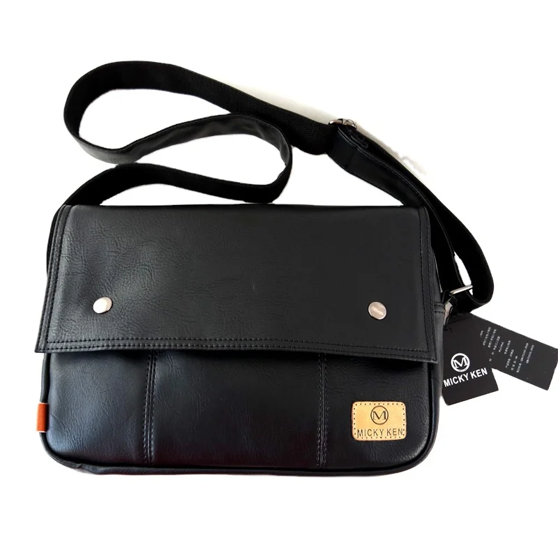 

2021 New Men's Bag Fashion Retro One-shoulder Bag Men's Casual Solid Color Schoolbag