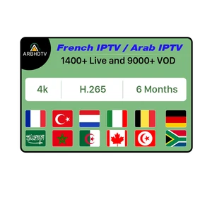 6 Months ARBHDTV Code Server for Android TV Box with 1400 Live Channels iptv server reseller