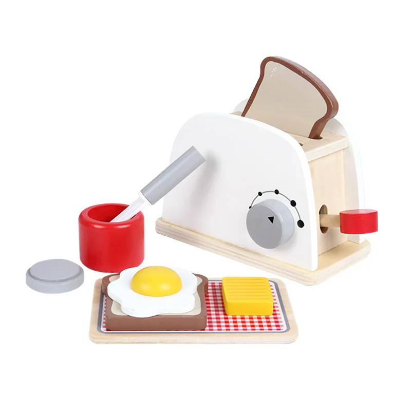 

Wooden Toaster Educational Preschool Kids Role Play Set Toy Kitchen Toy Sets Pretend Kitchen Toys