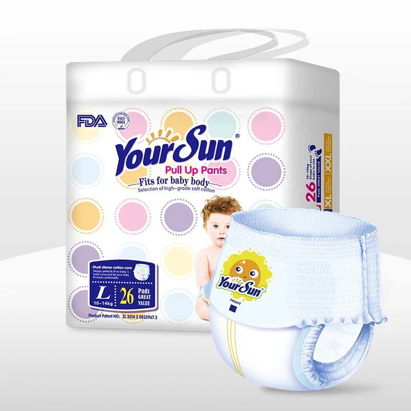 

Direct factory disposable type baby pants style diapers for training baby