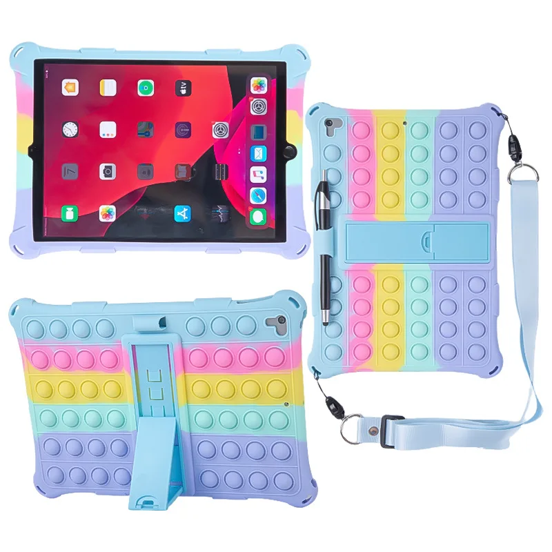 

universal shockproof protective bubble silicone flip pop it tablet shell covers cases for iPad10.2/10.5