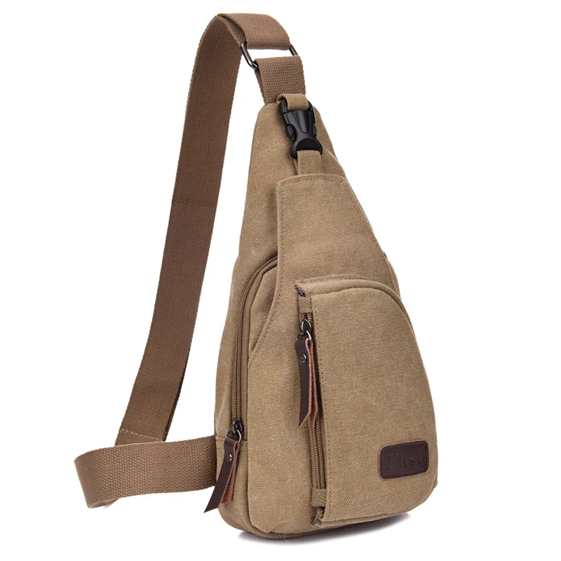 

Men Sling Messenger Bag Chest Bag Canvas Cross Body Shoulder Bag For Men, Many colors