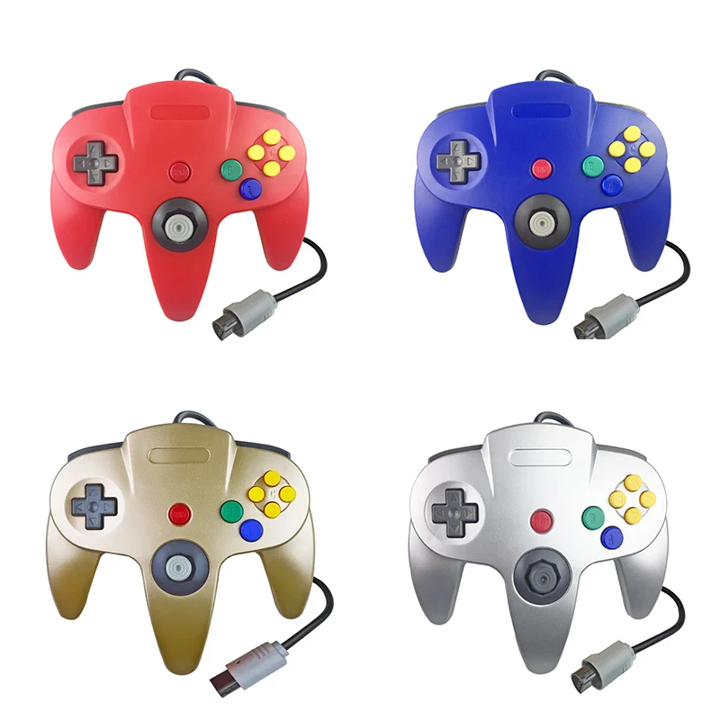 

USB Wired Gamepad For Nintendo N64 With Console Plug Classic Gold Silver Joystick For Nintendo 64 Manette