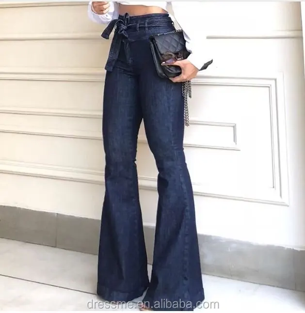 

MT50-672 2020explosion models slim fit high waist hip butt lifting denim flare pants