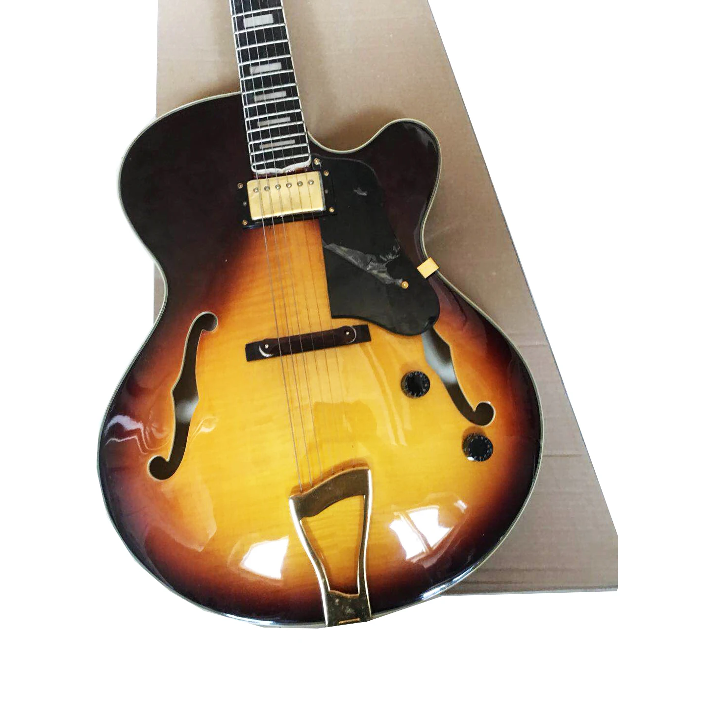 

Hollowbody bigsby jazz electric guitar Factory Price OEM Wholeline semi Jazz Electric Guitar For Sale