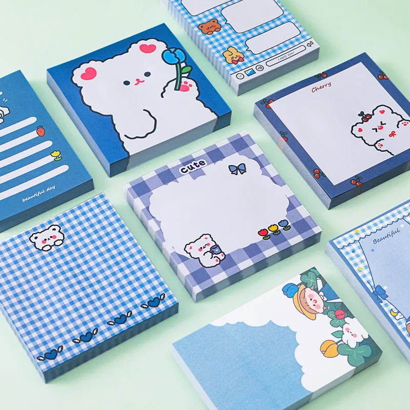 

80 pages per pack Kawaii Cartoon Bear Sticky Notes Notebook Sticker Note Paper Portable Small Notebook Memo Pad