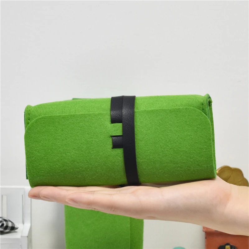 

Can be customized custom sunglasses soft bag felt material soft packing custom Cover Felt Glasses Bag, Green