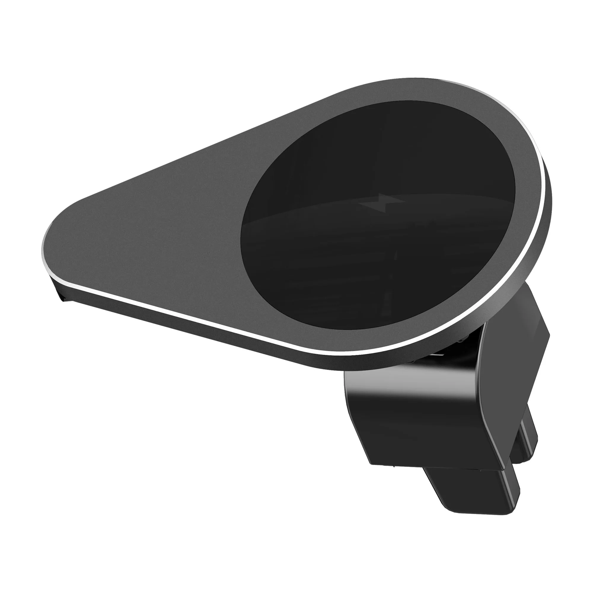 

Silver and black ABS and aluminum Alloy wireless charger row material