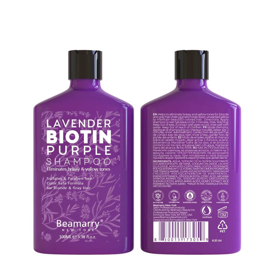 

Best selling Lavender Biotin Purple Shampoo for Blonde Hair No Yellow Effect