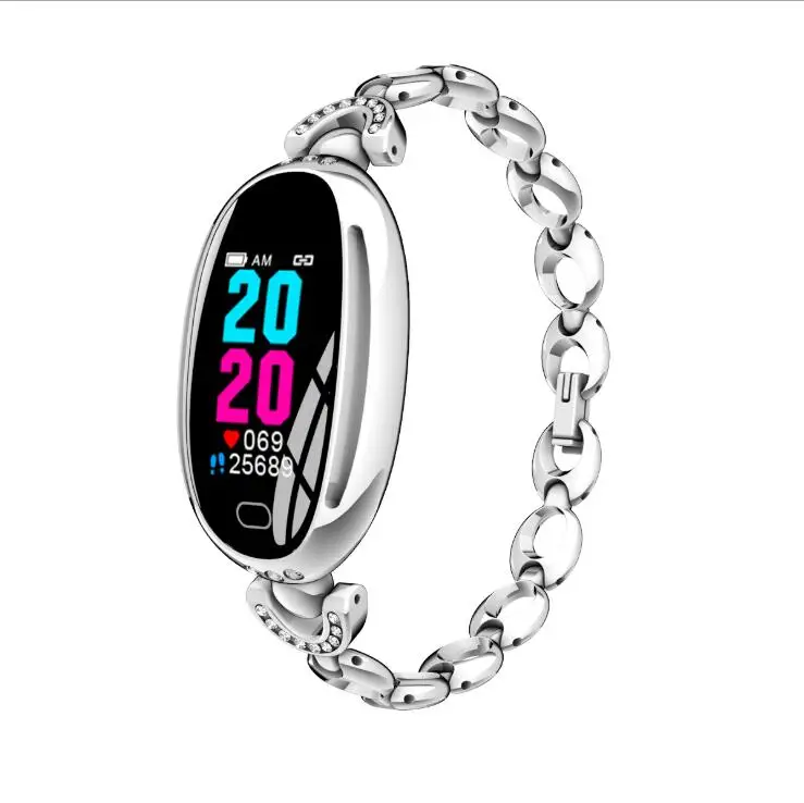 

E68 Lady Women Fitness Tracker Heart Rate Blood Pressure Female Diamond Smart Womens Watch