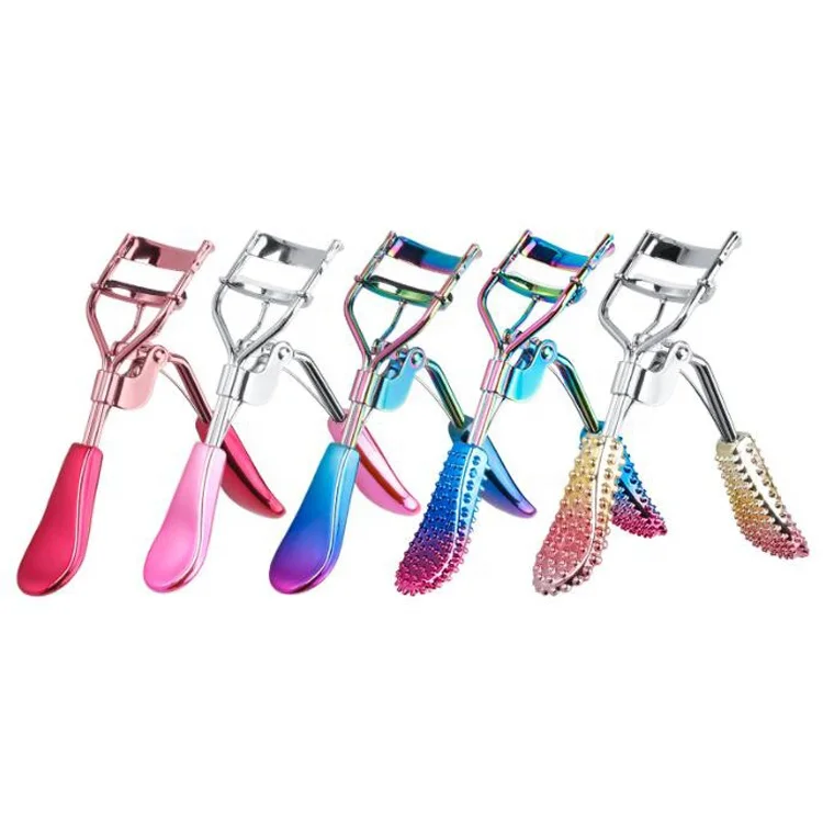 

Customized Hot Mink EyeLash Clip Tools Anti Slip Colorful Holographic Rose Gold Electric Heated Stainless Steel Lash Curler, Electrophoretic color