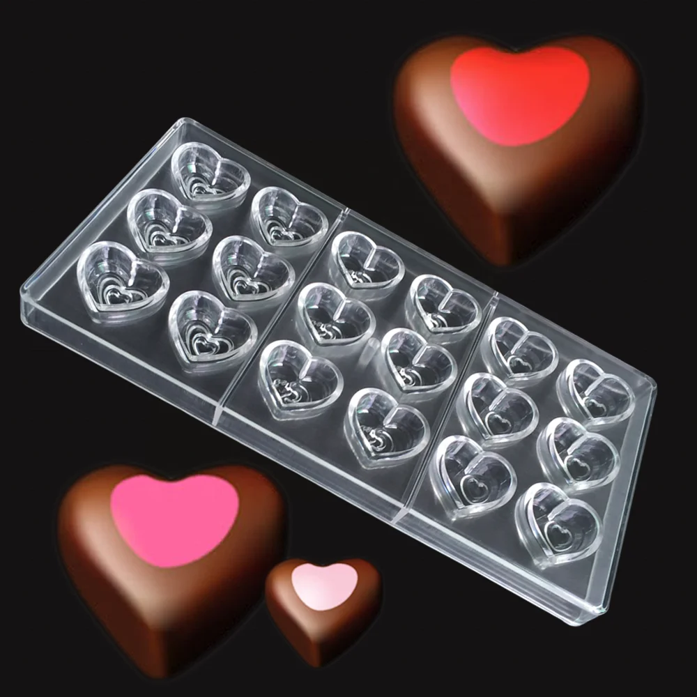 

Professional Custom High Quality Heart Shaped Polycarbonate Chocolate Mold