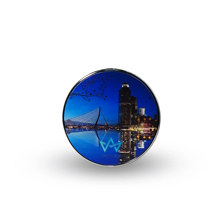 

2021 Trending Cool Gadgets 2021 Ultra-thin Round LED Light Full Color Cover Wireless Charger Pad