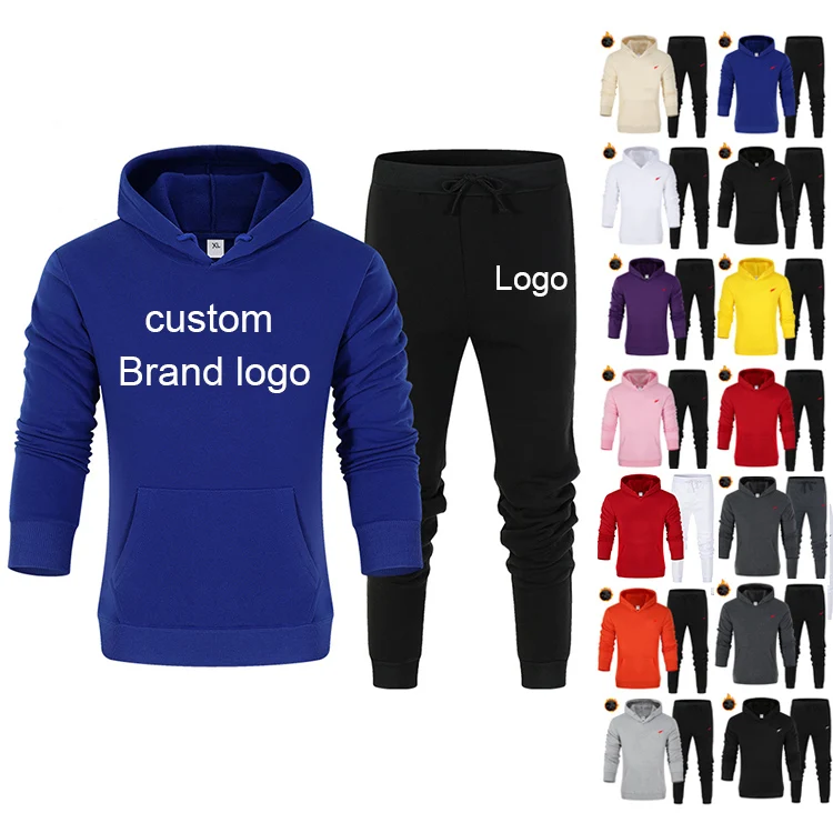 

Men Clothes Set 2020 New Hoodie And Pants Joggers Outfits Autumn Tracksuit Set Mens Sports Wear Gym Clothing Sweat Suit, Customized color