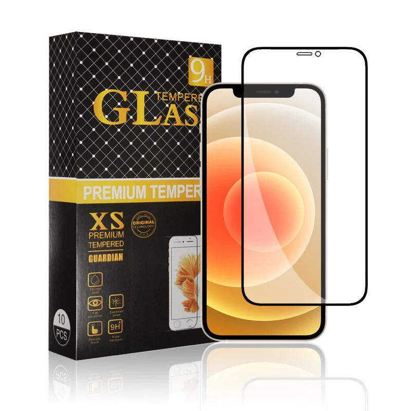 

6d tempered glass screen protector for iphone xs max tempered glass screen protector iphone screen protector film, Transperant