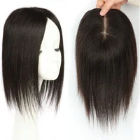 

100% Real hair straight three layer base thin skin silk women human hair toupee for womens