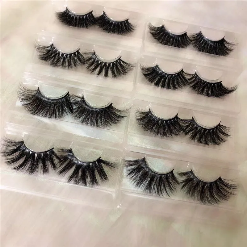 
New Arrival 3D mink eyelashes 27 Mm 5D Mink Eyelashes Lashes with Private Label box 