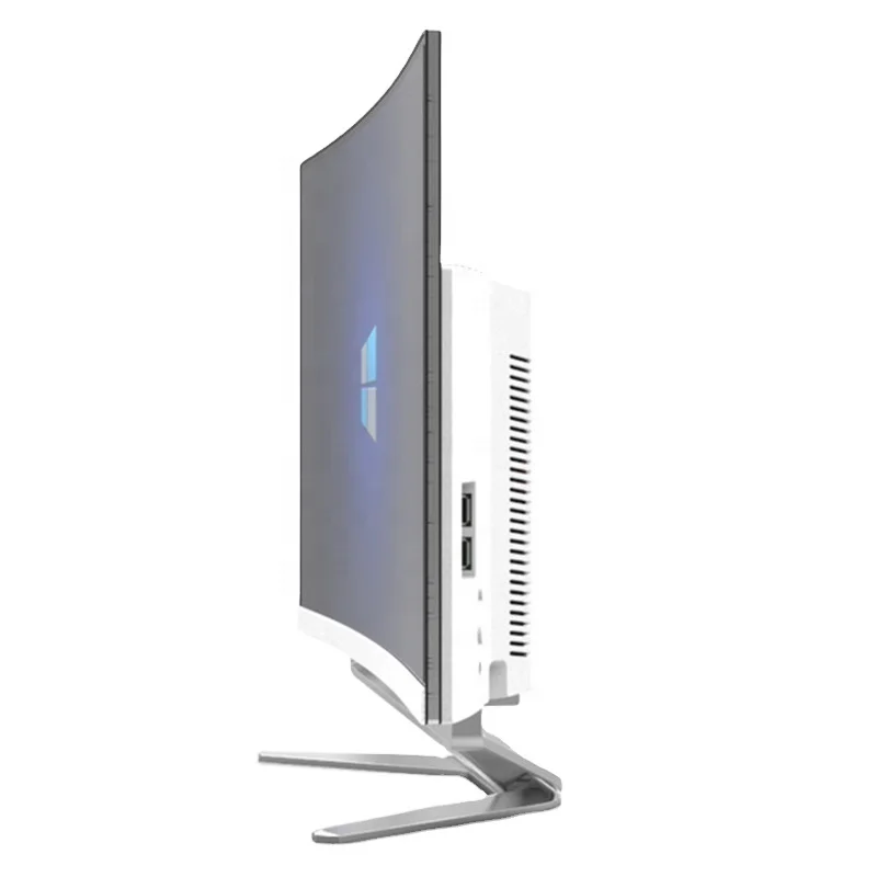 

Factory Direct OEM desktop computer curved screen 27" 24 " monoblock Core i7 16GB Ram SSD HDD cheap price all-in-one pc aio, Silvery white