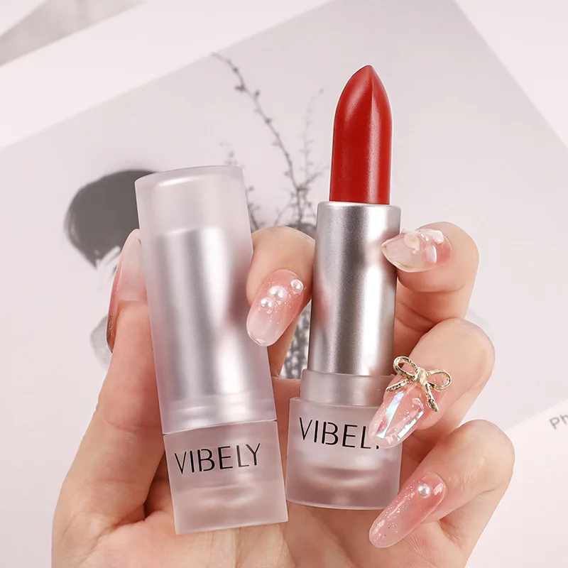 

High Quality Long Lasting Waterproof Moisturizing Cruelty-free Organic Vegan Red Matte Lipstick, 6 colors