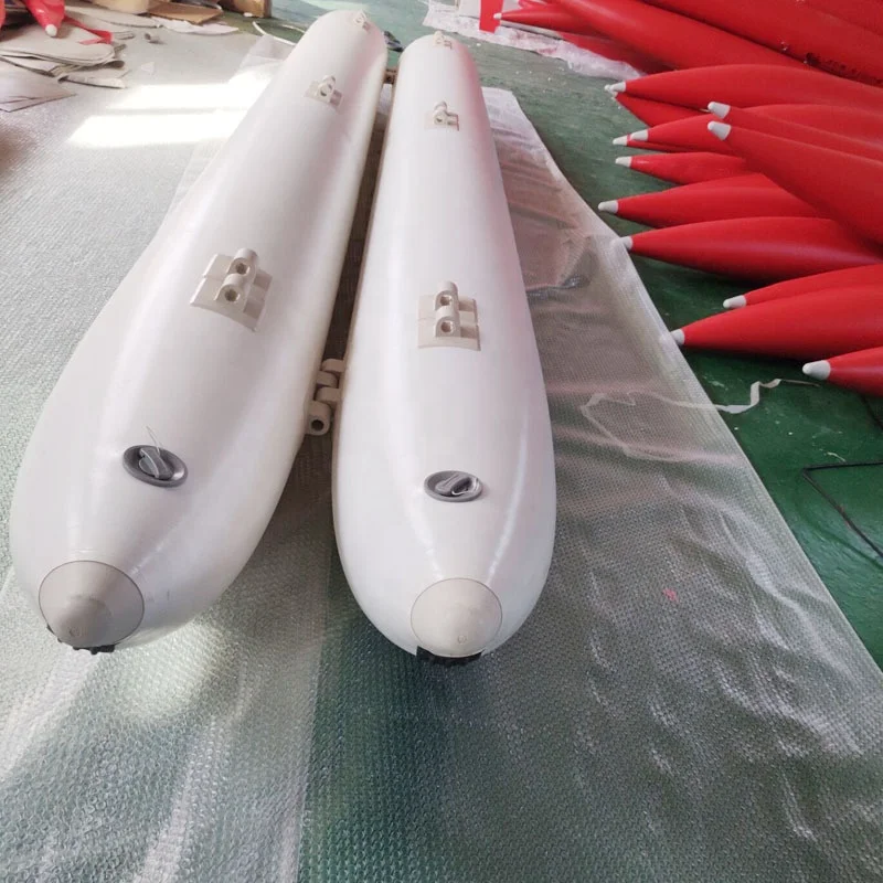 

0.9mm PVC inflatable air chamber pontoon buoy banana float for water bike pedal boats
